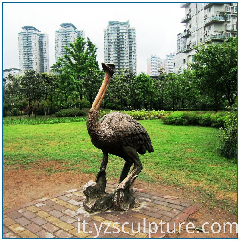 Bronze Ostrich Statue